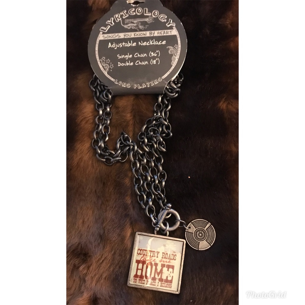 NEW DEMDACO “COUNTRY ROADS” DOUBLE CHAIN NECKLACE